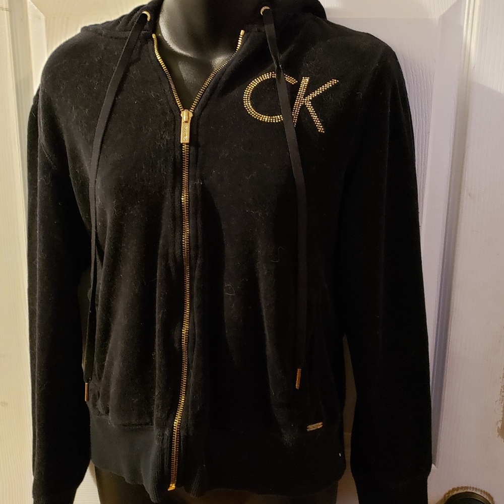 Calvin Klein Velour look Zip Hoodie